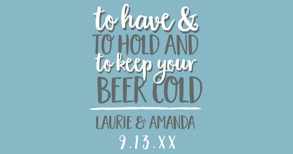 Zoomed in Design Idea Number 57421: wedding koozie