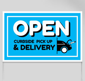 curbside delivery yard sign